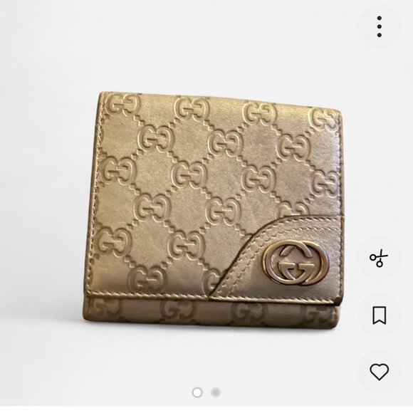 Gucci Accessories - Gucci Gold Embossed Card Holder